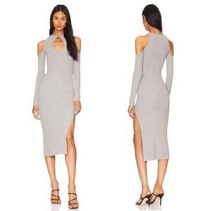 MAJORELLE Lyra Midi Dress in Heather Grey